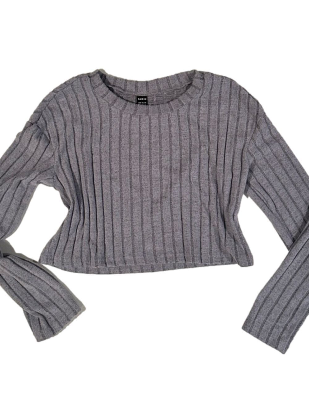 SHEIN EZwear Scoop Neck Rib Knit Crop Tee - Size Medium - Picture 6 of 14